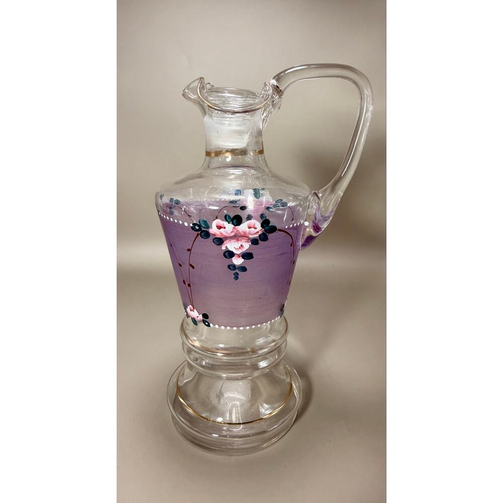 vintage collectible blown glass decanter 19th-century Victorian style